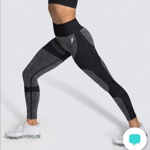 DoYouEven Impact Seamless Leggings - Black/Grey M
